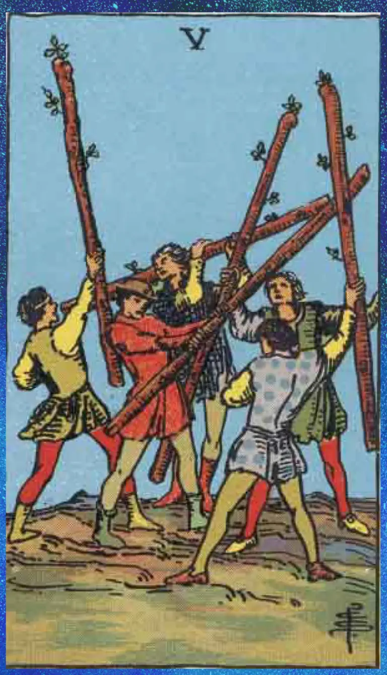 Five of Wands Tarot Card Meaning