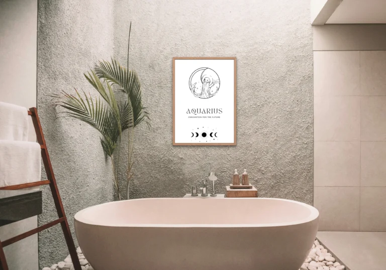 free printable Aquarius zodiac sign graphic