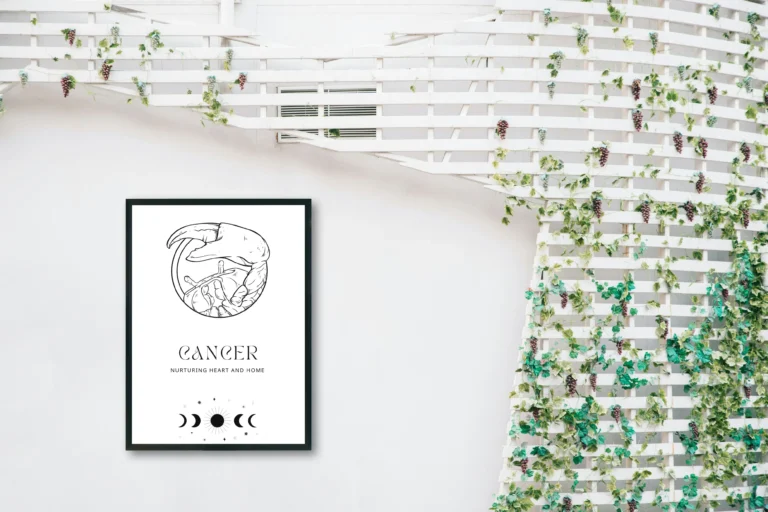 free printable Cancer zodiac sign graphic
