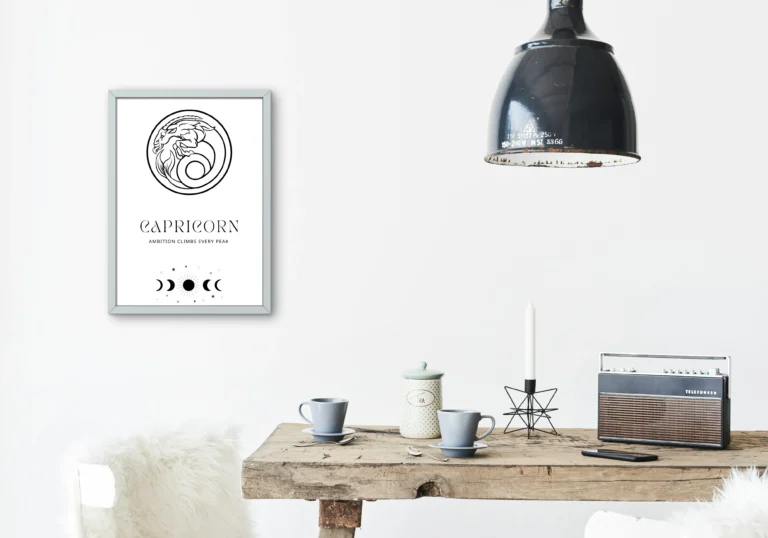 free printable Capricorn zodiac sign graphic