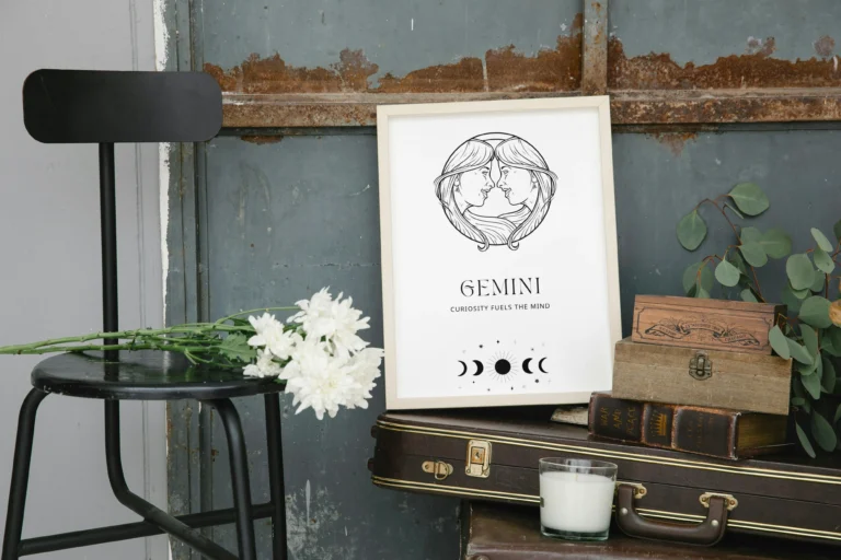 free printable Gemini zodiac sign graphic