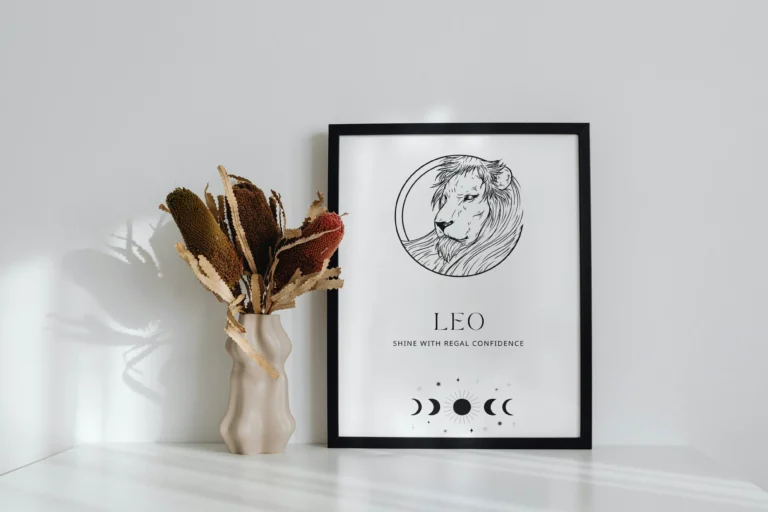 free printable Leo zodiac sign graphic