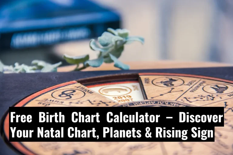 Free Birth Chart Calculator – Discover Your Natal Chart, Planets & Rising Sign